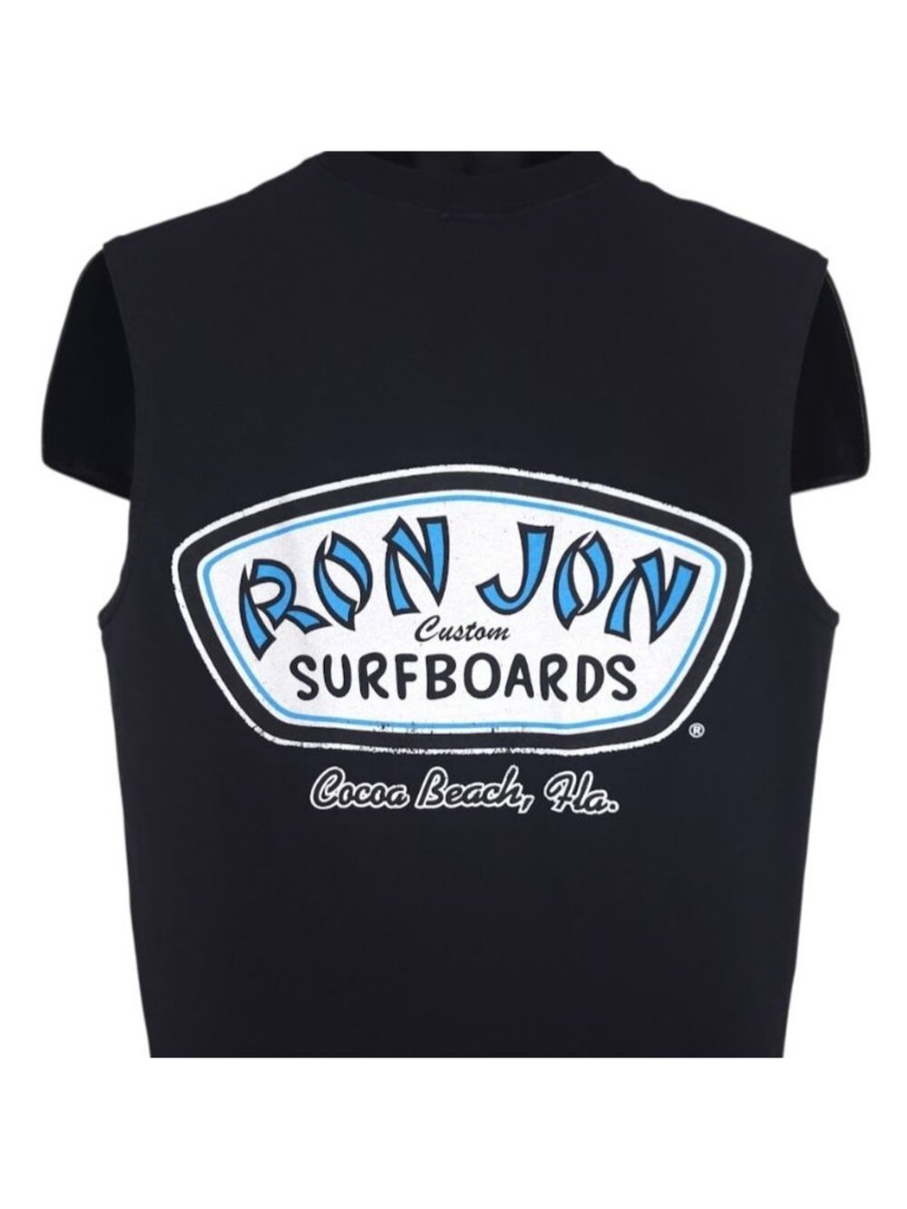 Ron Jon Surf Shop T Shirt Mens Size Medium Black Cocoa Beach Florida Sleeveless